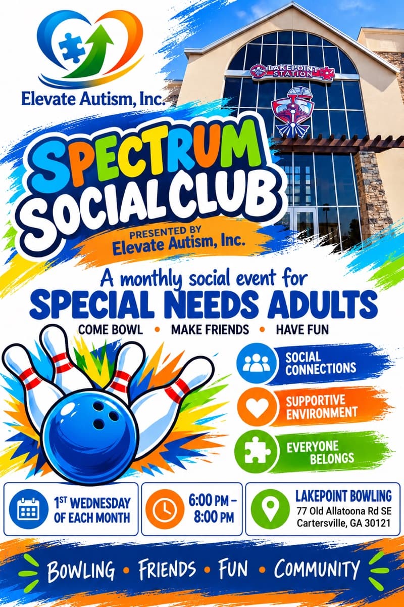 Spectrum Social Club: Bowling Night flyer